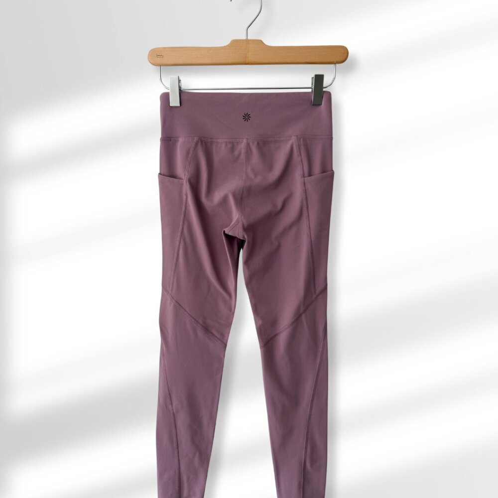 💜 Athleta Girl High Rise Tight Mauve/Pink/Blush Leggings | Size L/12 - Picture 4 of 7